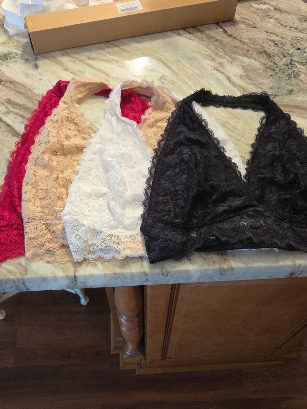 Lace Bralette Set - Black, White, Beige, Pink. NEW